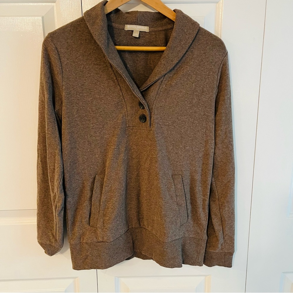 Banana Republic Shawl Collar Sweatshirt, Size S